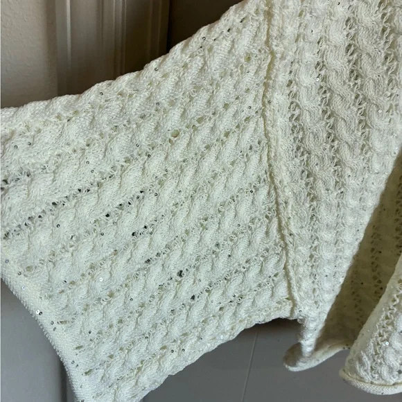 POL Cream Open-Stitch Scoop Neck Sweater - Picture 2 of 7